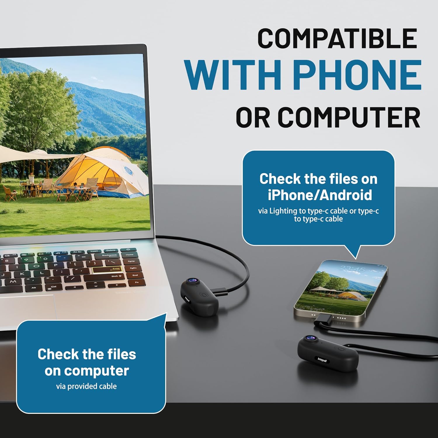 4K Mini WIFI Action Camera 128GB Thumb POV Portable Body Cam Wearable Video Recorder with IPX7 Waterproof Underwater Camcorder, Helmet Mount, Magnetic Sport DV for Bike Cycling, Pet, Vlogging(Black) - Image 7