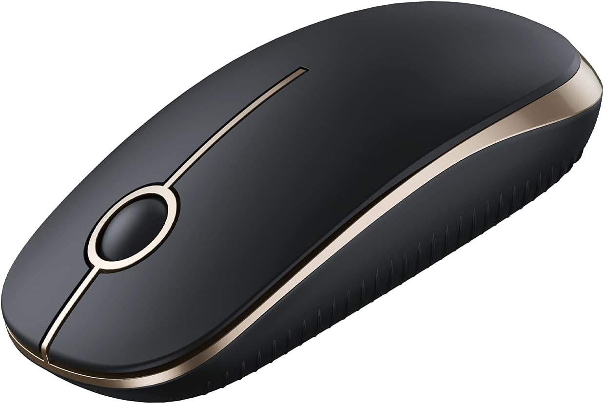 Vssoplor Wireless Mouse, 2.4G Slim Portable Computer Mouse with Nano Receiver Quiet Silent Optical Laptop Mouse for Notebook, PC, Laptop, Computer-Black and Gold - Image 9
